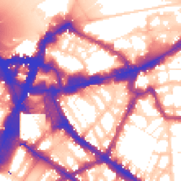 Daytime road noise heatmap for SW1P 1QD