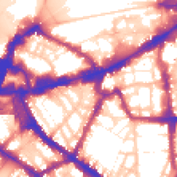 Daytime road noise heatmap for SW1P 1WG