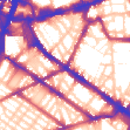 Daytime road noise heatmap for SW1P 1ZB