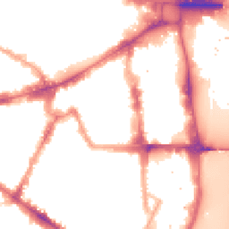Night-time road noise heatmap for SW1P 2BQ