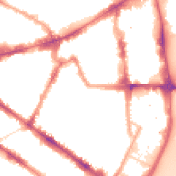 Night-time road noise heatmap for SW1P 2DZ