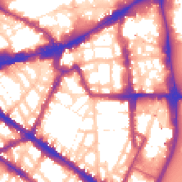 Daytime road noise heatmap for SW1P 2EF