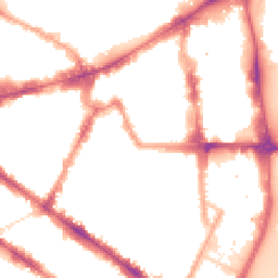 Night-time road noise heatmap for SW1P 2EF