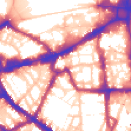 Daytime road noise heatmap for SW1P 2HR