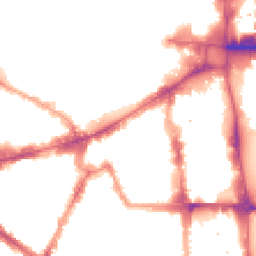 Night-time road noise heatmap for SW1P 2LU