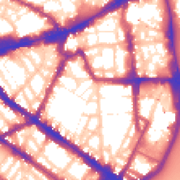 Daytime road noise heatmap for SW1P 2QL