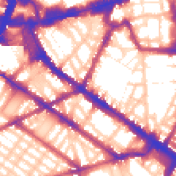Daytime road noise heatmap for SW1P 2QT