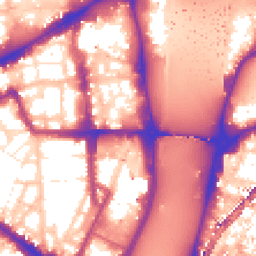 Daytime road noise heatmap for SW1P 3EP