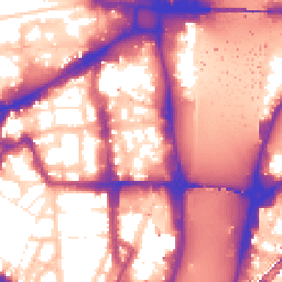 Daytime road noise heatmap for SW1P 3HS