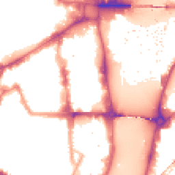 Night-time road noise heatmap for SW1P 3HS