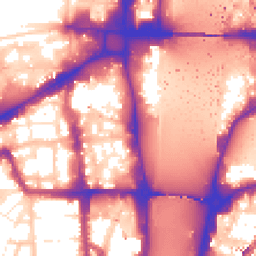 Daytime road noise heatmap for SW1P 3JU