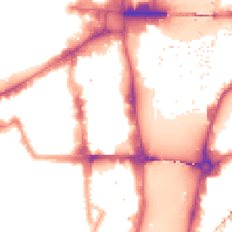 Night-time road noise heatmap for SW1P 3LA