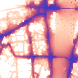Daytime road noise heatmap for SW1P 3LZ