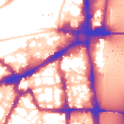 Daytime road noise heatmap for SW1P 3NP