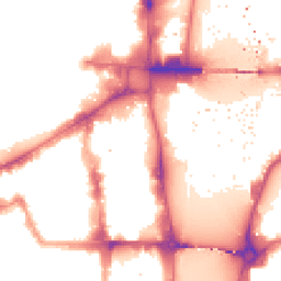 Night-time road noise heatmap for SW1P 3PL