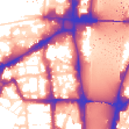 Daytime road noise heatmap for SW1P 3RX