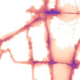Night-time road noise heatmap for SW1P 3RX