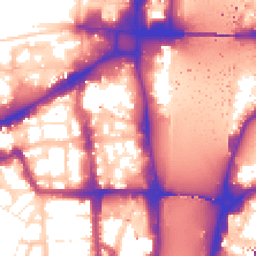 Daytime road noise heatmap for SW1P 3SH