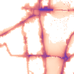 Night-time road noise heatmap for SW1P 3SH