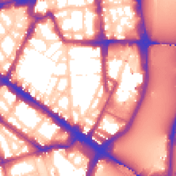 Daytime road noise heatmap for SW1P 4AG