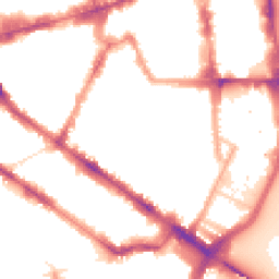 Night-time road noise heatmap for SW1P 4BA