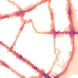 Night-time road noise heatmap for SW1P 4FH