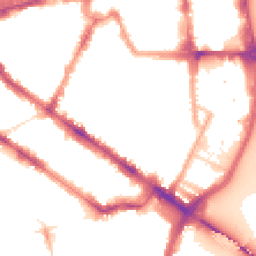 Night-time road noise heatmap for SW1P 4NL
