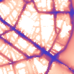 Daytime road noise heatmap for SW1P 4NY