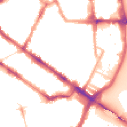 Night-time road noise heatmap for SW1P 4NY
