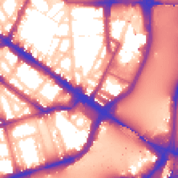 Daytime road noise heatmap for SW1P 4PR