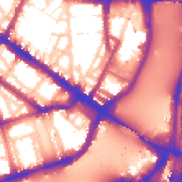 Daytime road noise heatmap for SW1P 4PU