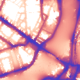 Daytime road noise heatmap for SW1P 4QA