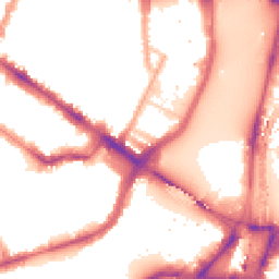 Night-time road noise heatmap for SW1P 4QA