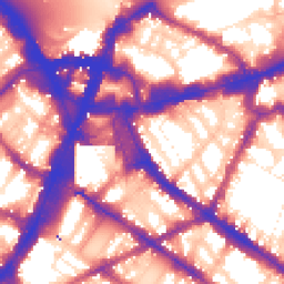 Daytime road noise heatmap for SW1V 1AA