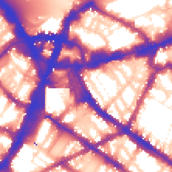 Daytime road noise heatmap for SW1V 1AA