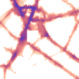 Night-time road noise heatmap for SW1V 1AF