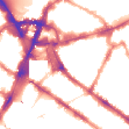 Night-time road noise heatmap for SW1V 1BB