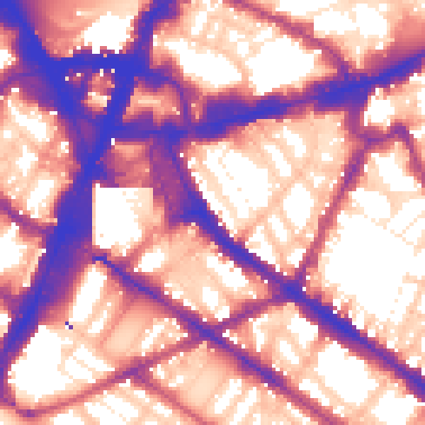 Daytime road noise heatmap for SW1V 1BP
