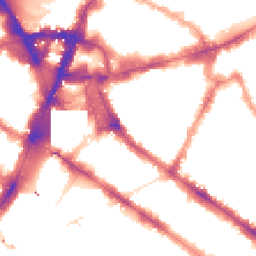 Night-time road noise heatmap for SW1V 1BS