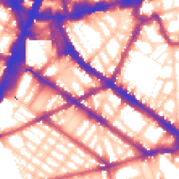 Daytime road noise heatmap for SW1V 1DL