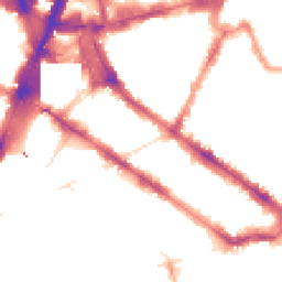 Night-time road noise heatmap for SW1V 1DL