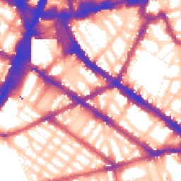 Daytime road noise heatmap for SW1V 1DN