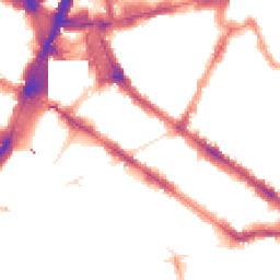 Night-time road noise heatmap for SW1V 1DN