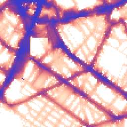 Daytime road noise heatmap for SW1V 1DU