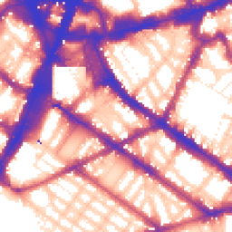 Daytime road noise heatmap for SW1V 1DZ