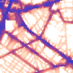 Daytime road noise heatmap for SW1V 1ER