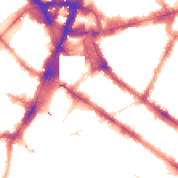Night-time road noise heatmap for SW1V 1HU