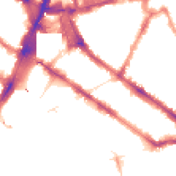 Night-time road noise heatmap for SW1V 1JD