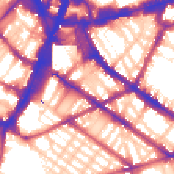 Daytime road noise heatmap for SW1V 1JE