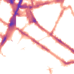 Night-time road noise heatmap for SW1V 1JF